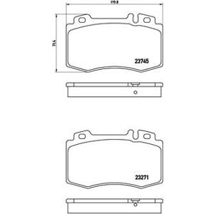 Brembo Bremsbelagsatz, Scheibenbremse Vorne Rechts Links Für Mercedes-Benz C-Klasse C 220 Cdi S-Klasse S 500 280 Cl 55 Amg 240 320 200 270 32