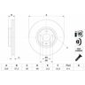 Bosch Bremsscheibe 0 986 479 E49 Belüftetvorne Rechts Links Für Audi A4 B9 1.4 Tfsi 2.0 Quattro Tdi 3.0 Allroad A5 Q5 G-Tron A7 55 Mild Hybrid 50 A6