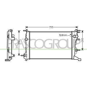 Prasco Kühler, Motorkühlung  Für Renault 214105150r 214100002r Rn036r003