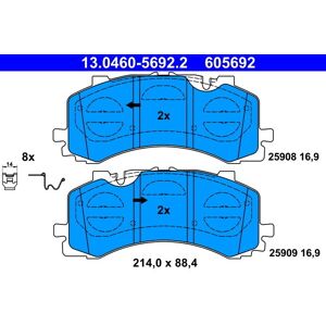 Ate Bremsbelagsatz, Scheibenbremse Mit Zubehörvorne Rechts Links Für Audi Q7 3.0 Tfsi Quattro Tdi 2.0 E-Tron Sq7 A8 55 Mild Hybrid 50 A7 Vw Touareg