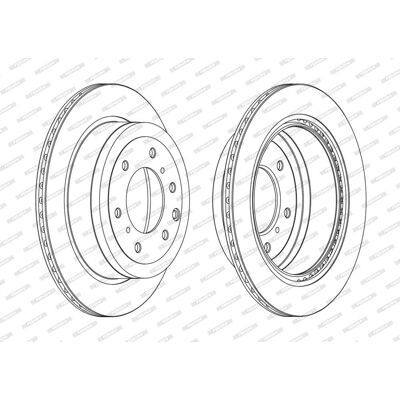 Ferodo Bremsscheibe Ddf1965c 332mm 18mm Für Mitsubishi Ferodo Bremsscheibe Ddf1965c 332mm 18mm Für Mitsubishi