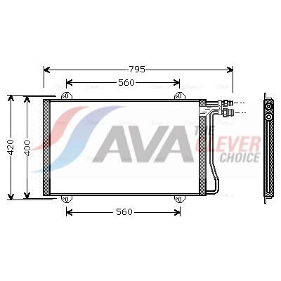 PRASCO MS5219 Aluminium Kondensator - Klimaanlage PRASCO MS5219 Aluminium Kondensator - Klimaanlage