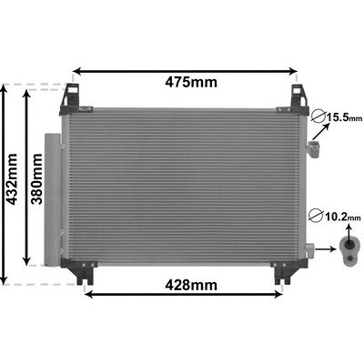 Van Wezel Kondensator, Klimaanlage 53005407 Für Toyota Van Wezel Kondensator, Klimaanlage 53005407 Für Toyota