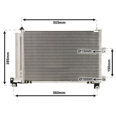 VAN WEZEL - 18005486 - Aluminium 542 - Dehydrator - Klimakondensator VAN WEZEL - 18005486 - Aluminium 542 - Dehydrator - Klimakondensator