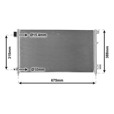 VAN WEZEL - 25005185 - Aluminium 650 - Condenser VAN WEZEL - 25005185 - Aluminium 650 - Condenser