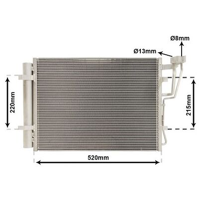Van Wezel Kondensator, Klimaanlage 83005198 Für Kia Van Wezel Kondensator, Klimaanlage 83005198 Für Kia