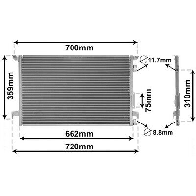 Van Wezel Kondensator, Klimaanlage 37005333 Für Opel Van Wezel Kondensator, Klimaanlage 37005333 Für Opel