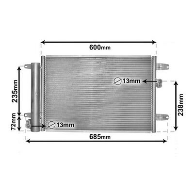 Van Wezel Kondensator, Klimaanlage 58005183 Für Vw Ford Van Wezel Kondensator, Klimaanlage 58005183 Für Vw Ford