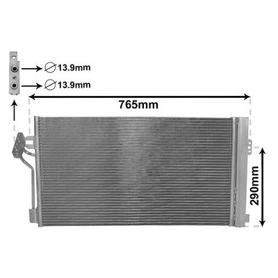 VAN WEZEL 30005352 Aluminium-Kondensator - Klimaanlage VAN WEZEL 30005352 Aluminium-Kondensator - Klimaanlage