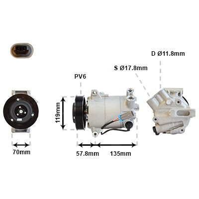 VAN WEZEL 3700K496 Klimakompressor - Opel Astra J, Insignia A VAN WEZEL 3700K496 Klimakompressor - Opel Astra J, Insignia A