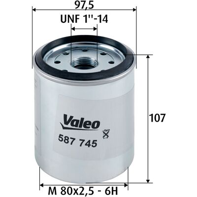 Valeo Kraftstofffilter 587745 Anschraubfilter 107mm Gewindemaßunf 1-14 Für Jeep Valeo Kraftstofffilter 587745 Anschraubfilter 107mm Gewindemaßunf 1-14 Für Jeep