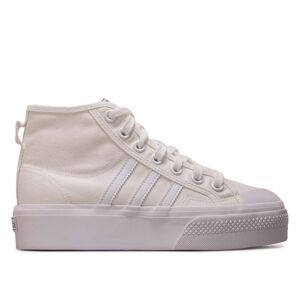 Adidas Damen Sneaker - Nizza Platform Mid - White,37 1/3,Weiß