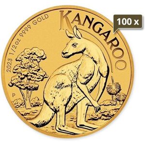 100 x 1/2 Unze Gold Australien Knguru 2023