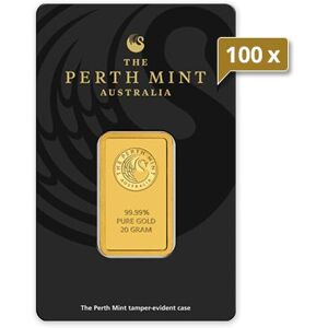 100 x 20 g Goldbarren Perth Mint