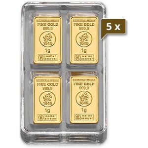 5 x 100 x 1 g Gold UnityBox S Heimerle und Meule