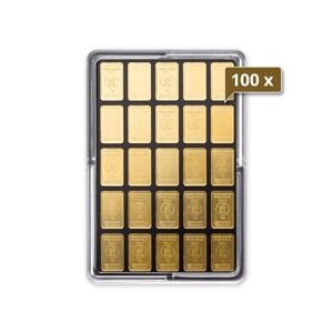 100 x 25 x 1 g Gold UnityBar Heimerle und Meule