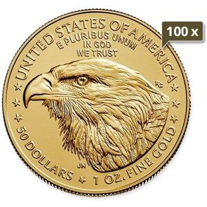 100 x 1 Unze Gold American Eagle 2024