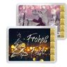 5 x 1 g Gold Geschenkkarte Frohes Fest