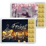 10 x 1 g Gold Geschenkkarte Frohes Fest