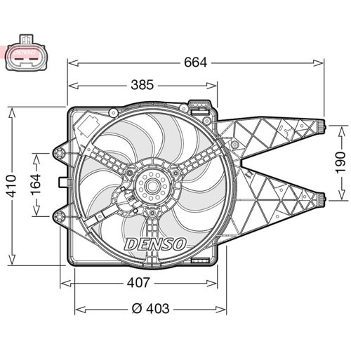 Lüfter, Motorkühlung DENSO DER09309