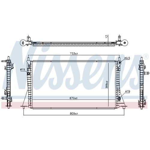Kühler, Motorkühlung NISSENS 607224