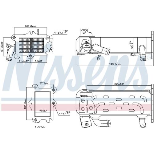 Kühler, Abgasrückführung NISSENS 989447