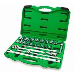 TOPTUL 1/2 Zoll Steckschlüsselsatz - 24 Stück - 8-32 mm TOPTUL 1/2 Zoll Steckschlüsselsatz - 24 Stück - 8-32 mm