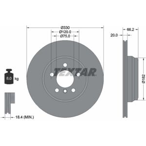 TEXTAR Modell 92241903 Belüfteter Bremsscheibe für BMW - Scheibenbremse TEXTAR Modell 92241903 Belüfteter Bremsscheibe für BMW - Scheibenbremse