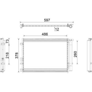 MAHLE AC 916 000P Kondensator - Kühler mit parallelen Rohren MAHLE AC 916 000P Kondensator - Kühler mit parallelen Rohren