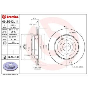BREMBO Modell 09.D942.11 Bremsscheibe - Bremsen BREMBO Modell 09.D942.11 Bremsscheibe - Bremsen