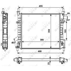 Kühler, Motorkühlung NRF 53989 Kühler, Motorkühlung NRF 53989