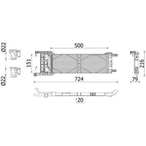 MAHLE CLC 325 000P Automatikgetriebeölkühler MAHLE CLC 325 000P Automatikgetriebeölkühler