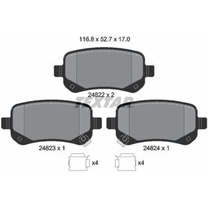 Bremsbelagsatz TEXTAR 2482201, Hinten Bremsbelagsatz TEXTAR 2482201, Hinten