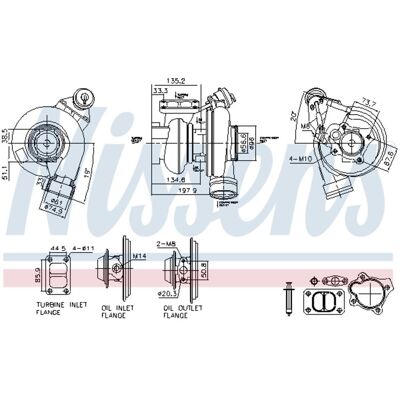 NISSENS 93759 Turbolader - Abgas, Pneumatisch, Renault Volvo NISSENS 93759 Turbolader - Abgas, Pneumatisch, Renault Volvo