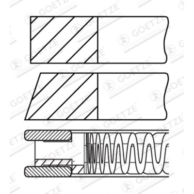 GOETZE Motor Kolbenringensatz - 77mm GOETZE Motor Kolbenringensatz - 77mm