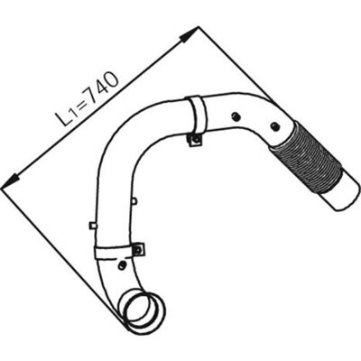 DINEX 54191 Auspuffrohr - Euro 5 DINEX 54191 Auspuffrohr - Euro 5