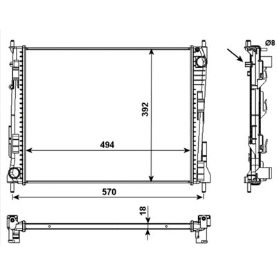 Kühler, Motorkühlung NRF 53992 Kühler, Motorkühlung NRF 53992