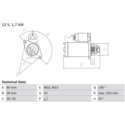 Starter BOSCH 0 986 017 890 Starter BOSCH 0 986 017 890