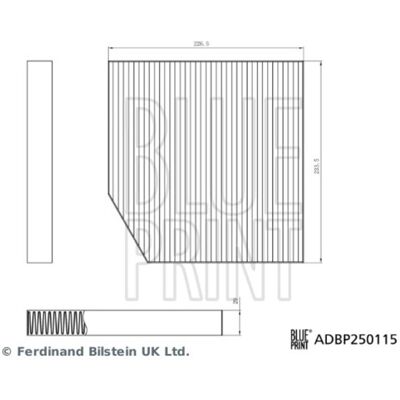 BLUE PRINT ADBP250115 Luftfilter - Pollenfilter BLUE PRINT ADBP250115 Luftfilter - Pollenfilter