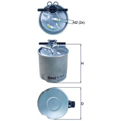 MAHLE KL 440/40 Kraftstofffilter - In-Line, Nissan, Renault MAHLE KL 440/40 Kraftstofffilter - In-Line, Nissan, Renault