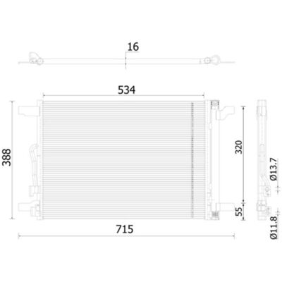Mahle AC 915 000S Kondensator - Klimaanlage, Parallele Röre Mahle AC 915 000S Kondensator - Klimaanlage, Parallele Röre
