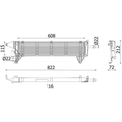Mercedes-Benz GLC SUV Aluminium Niedertemperatur Kühler - Radiator Mercedes-Benz GLC SUV Aluminium Niedertemperatur Kühler - Radiator