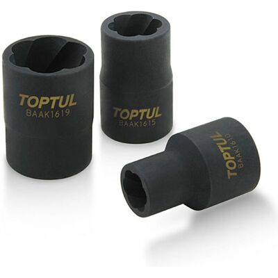 TOPTUL Spezial-Schlag-Stecknuss 19mm für beschädigte Schrauben TOPTUL Spezial-Schlag-Stecknuss 19mm für beschädigte Schrauben
