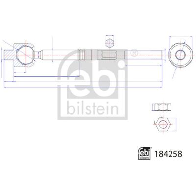 Febi Axialgelenk - M14/M16 x 1,5 - 243mm - Vorderachse links/rechts - Cadillac, Opel, Chevrolet Febi Axialgelenk - M14/M16 x 1,5 - 243mm - Vorderachse links/rechts - Cadillac, Opel, Chevrolet