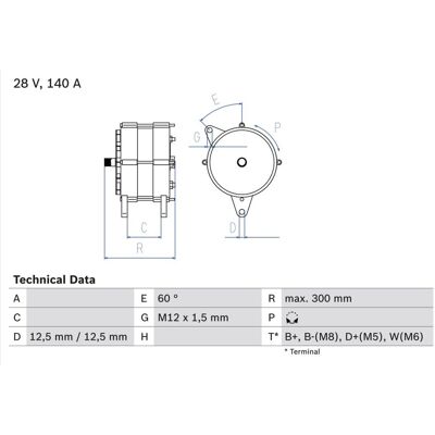 Bosch 0 986 045 990 Drehstromgenerator - Generator Bosch 0 986 045 990 Drehstromgenerator - Generator