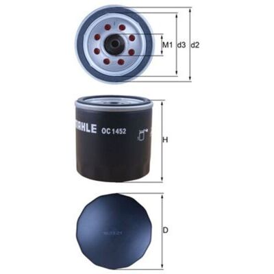 KNECHT OC 1452 Ölfilter - Schraubfilter, M22x1,5-6H, 75mm, 79,5mm KNECHT OC 1452 Ölfilter - Schraubfilter, M22x1,5-6H, 75mm, 79,5mm
