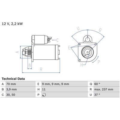 Bosch Ducato III Van, LKW, Minibus Starter Bosch Ducato III Van, LKW, Minibus Starter