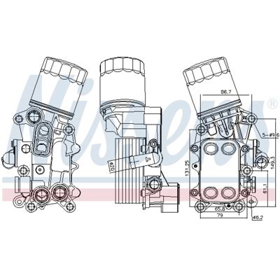 Ölkühler, Motoröl NISSENS 91311 Ölkühler, Motoröl NISSENS 91311