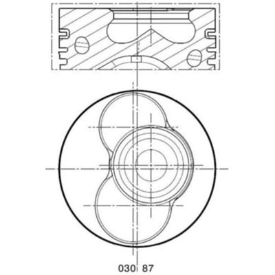 MAHLE 030 87 02 Kolben - Für Zylinder 3-4 MAHLE 030 87 02 Kolben - Für Zylinder 3-4
