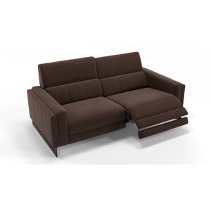 sofanella Stoff Couchgarnitur MARA 2-Sitzer Couch 176x101x89cm braun